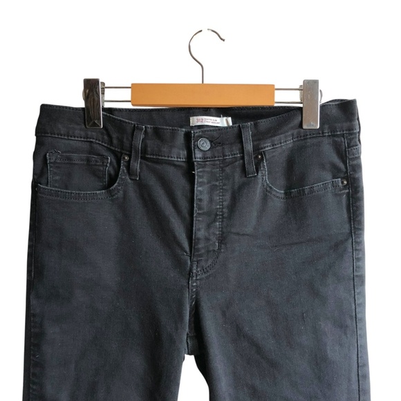 Levi’s 312 Shaping Slim Soft Black Denim Jeans 31 - Picture 3 of 15